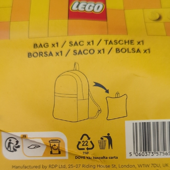 LEGO VIP Insiders Foldable Backpack Bag Brand New - Picture 8 of 12